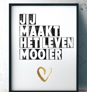 Minikaart 'Jij maakt het leven mooier' - 552632MK -  Minikaartjes
