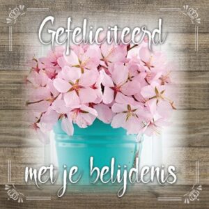 Kaart 'Belijdenis - bloemen' - MA19050 -  Brocante bij MajesticAlly