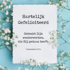 Voordeelkaart 'Hartelijk Gefeliciteerd - witte bloemen' - MA38050 -  Voordeelkaarten christelijk bij MajesticAlly