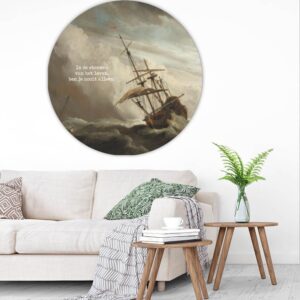 Muurcirkel 'In de stormen van het leven' - 60 cm - MA39313 -  Wanddeco bij MajesticAlly