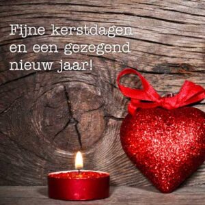 Kerstkaart 'Waxinelicht en hart' - MA12257 -  Christelijke kerstkaarten bij MajesticAlly