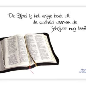 Poster A4 de bijbel is het boek uit de oudh - 46704 -  Wanddeco/posters bij MajesticAlly