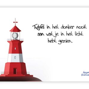 Poster A4 twijfel in het donker nooit - 46714 -  Wanddeco/posters bij MajesticAlly