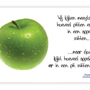 Poster A4 'Wij kijken meestal hoeveel pitten' - 46701 -  Wanddeco/posters bij MajesticAlly