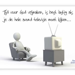 prentbriefkaart 'Tijd voor God vrijmaken'