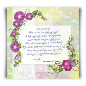 Kaart 'Ik ben voor je' - 45015 -  Bible Message bij MajesticAlly