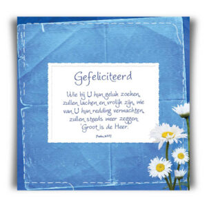 Kaart 'Gefeliciteerd - geluk' - 45019 -  Bible Message bij MajesticAlly