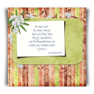 Kaart 'Ik sta aan de deur van je hart' - 45033 -  Bible Message bij MajesticAlly