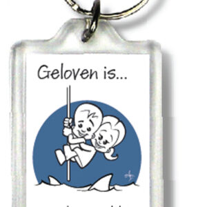 Sleutelhanger geloven is ook in moeilijk - 47507 -  Geloven is... bij MajesticAlly