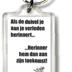 Sleutelhanger als de duivel je aan je ve - 44374 -  Visje Sleutelhangers bij MajesticAlly