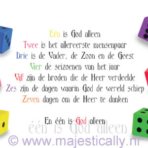 Kinderkaart één twee drie - MA13015 -  Kinderkaarten bij MajesticAlly