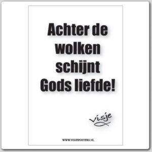 Kaart visje achter de wolken - 44071 -  Visje kaarten bij MajesticAlly