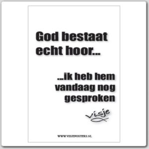 Kaart visje God bestaat echt hoor - 44074 -  Visje kaarten bij MajesticAlly