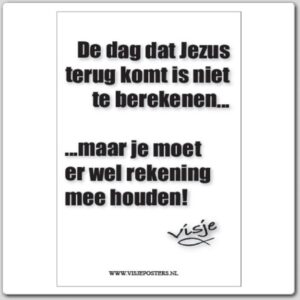 Kaart visje de dag dat Jezus terug - 44077 -  Visje kaarten bij MajesticAlly