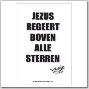 Kaart visje Jezus regeert boven alle - 44079 -  Visje kaarten bij MajesticAlly