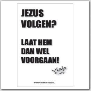 Kaart visje Jezus volgen? laat hem dan - 44085 -  Visje kaarten bij MajesticAlly