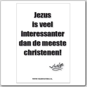 Kaart visje Jezus is veel interessanter - 44095 -  Visje kaarten bij MajesticAlly