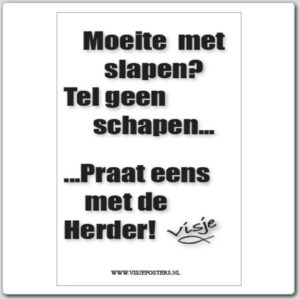 Kaart visje moeite met slapen tel - 44103 -  Visje kaarten bij MajesticAlly