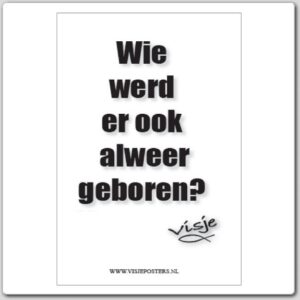 Kaart visje wie werd er ook alweer gebor - 44108 -  Visje kaarten bij MajesticAlly