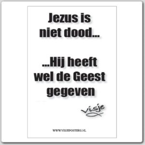 Kaart visje Jezus is niet dood hij heeft - 44112 -  Visje kaarten bij MajesticAlly