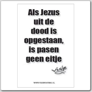 Kaart visje als Jezus uit de dood is opg - 44113 -  Visje kaarten bij MajesticAlly