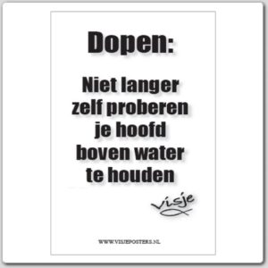 Kaart visje dopen niet langer zelf probe - 44115 -  Visje kaarten bij MajesticAlly