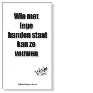 Kaart visje wie met lege handen staat - 44138 -  Visje kaarten bij MajesticAlly