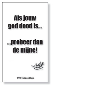 Kaart visje als jouw god dood is - 44137 -  Visje kaarten bij MajesticAlly