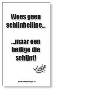 Kaart visje wees geen schijnheilige - 44135 -  Visje kaarten bij MajesticAlly