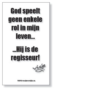 Kaart visje God speelt geen enkele rol - 44131 -  Visje kaarten bij MajesticAlly