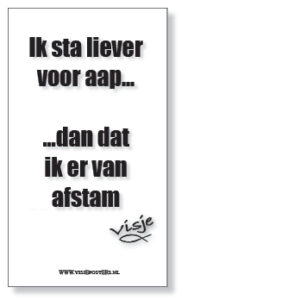 Kaart visje ik sta liever voor aap - 44128 -  Visje kaarten bij MajesticAlly