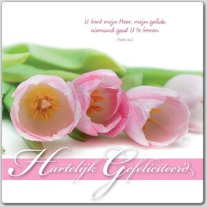 Wenskaart 'Hartelijk gefeliciteerd'