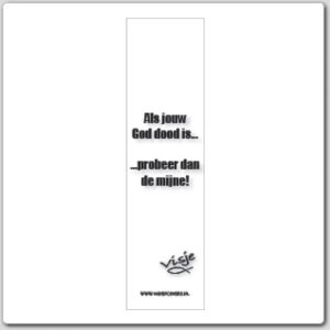 Boekenlegger visje als jou God dood is - 44848 -  Visje bij MajesticAlly