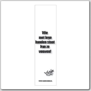 Boekenlegger visje wie met lege handen - 44849 -  Visje bij MajesticAlly