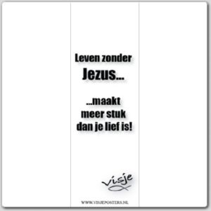 Boekenlegger visje leven zonder Jezus - 44862 -  Visje bij MajesticAlly