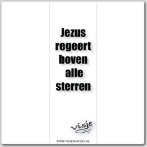 Boekenlegger visje Jezus regeert boven - 44865 -  Visje bij MajesticAlly