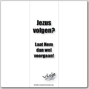 Boekenlegger visje Jezus volgen laat hem - 44870 -  Visje bij MajesticAlly