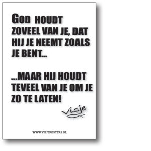 minikaart Visje 'God houdt zoveel van je'