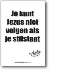 minikaart Visje 'Je kunt Jezus niet volgen'