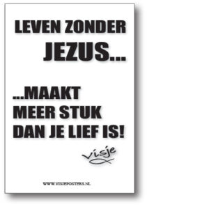 minikaart Visje 'Leven zonder Jezus'