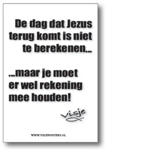 minikaart Visje 'De dag dat Jezus terugkomt'