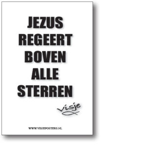 minikaart Visje 'Jezus regeert boven alle sterren'