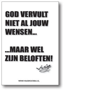 minikaart Visje 'God vervult niet al jouw wensen'