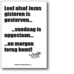 minikaart Visje 'Leef alsof Jezus gisteren'