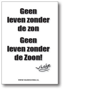 minikaart Visje 'Geen leven zonder de zon'