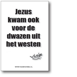 Minikaart 'Jezus kwam ook voor de dwazen uit het westen' - Visje - 46042 -  Visje kerstkaarten bij MajesticAlly