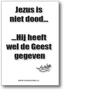 minikaart Visje 'Jezus is niet dood'