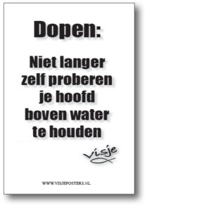 minikaart Visje 'Dopen niet langer zelf proberen'