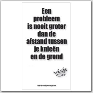 minikaart Visje 'Een probleem is nooit groter'