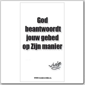 minikaart Visje 'God beantwoordt jouw gebed'